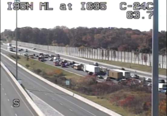 Rollover Crash Reported on I-95 in Overlea
