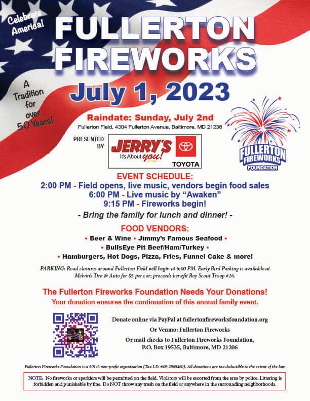 Fullerton Fireworks Scheduled for July 1