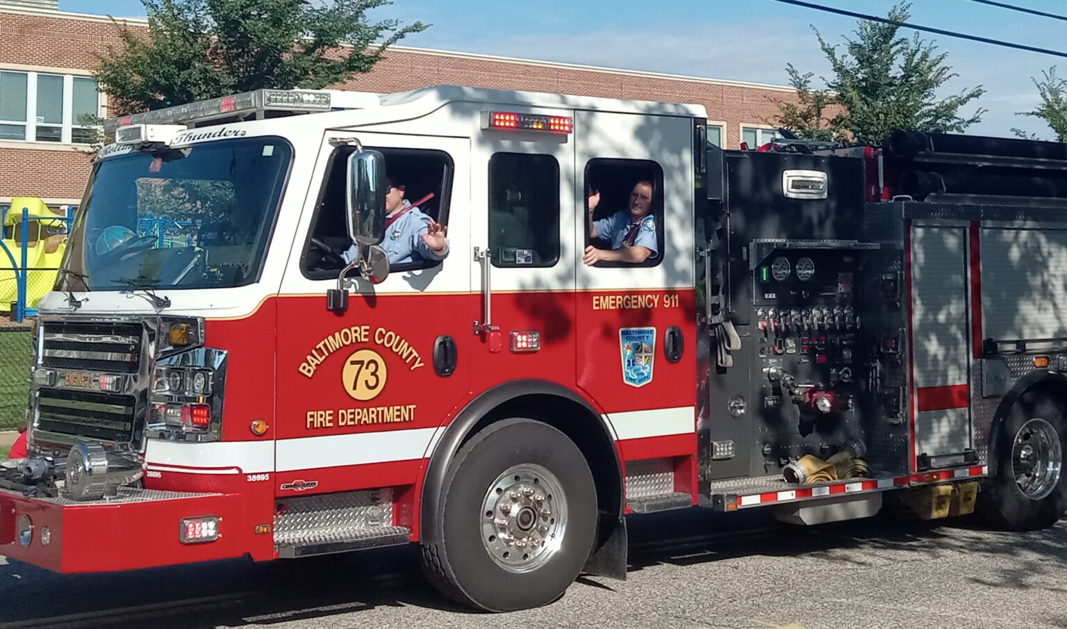 Tractortrailer fire spotted on White Marsh Mall parking lot
