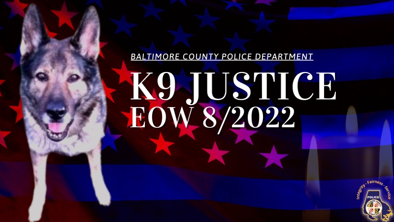 A Baltimore County K9 Dog Has Died