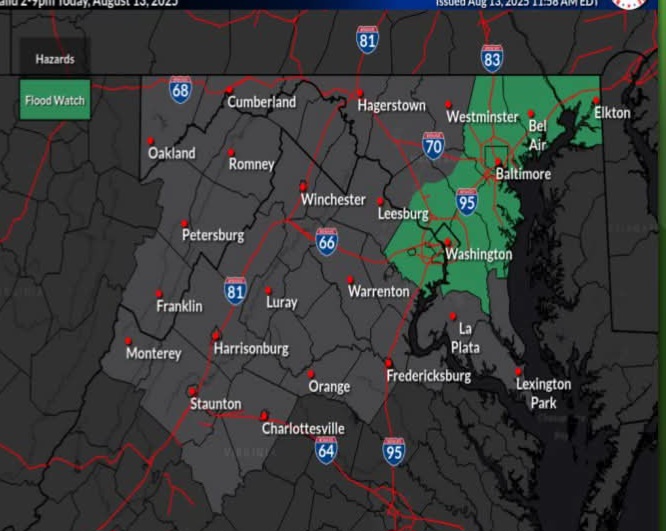 Flood Watch Issued Until 9 p.m.