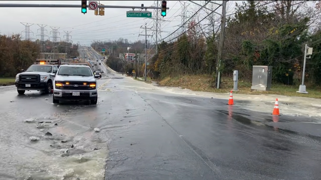 Water Main Break Reported on Belair Road in Perry Hall