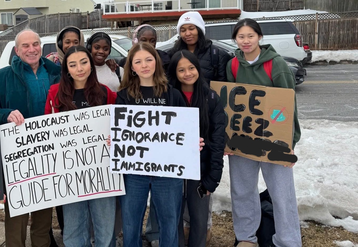High school students across region protest ICE during school