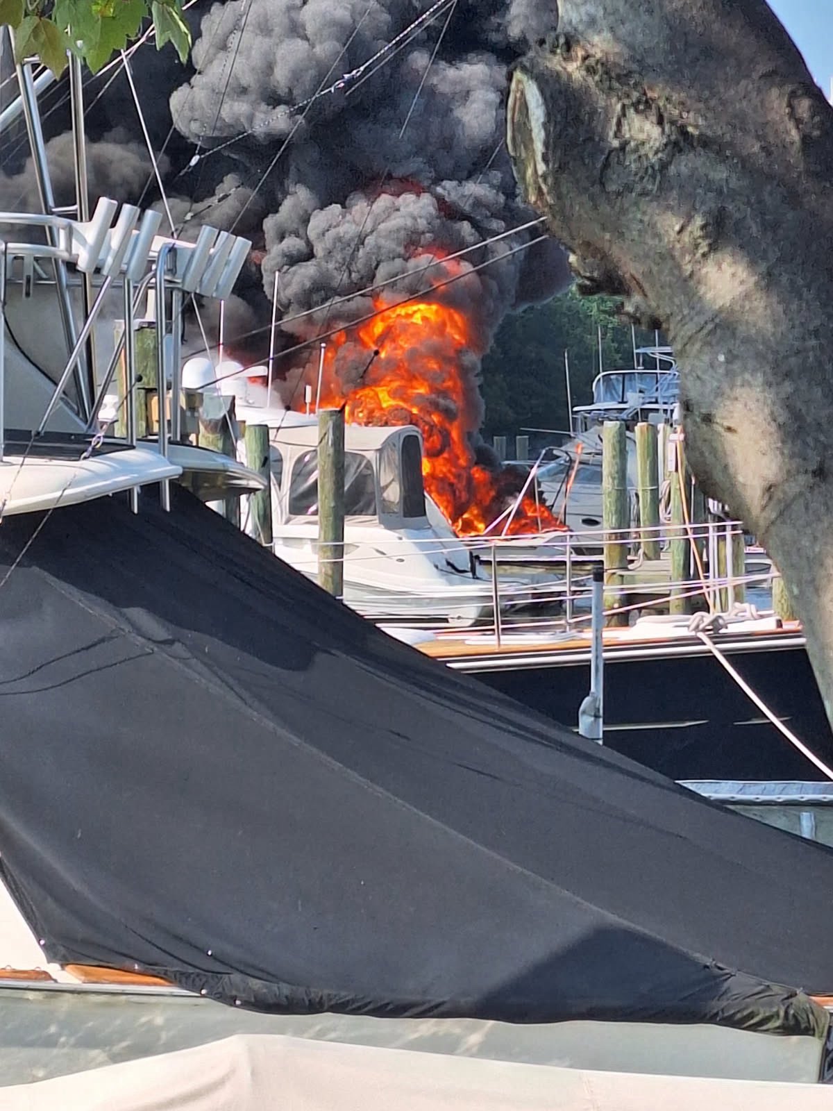 Bowleys Quarters Boat Fire